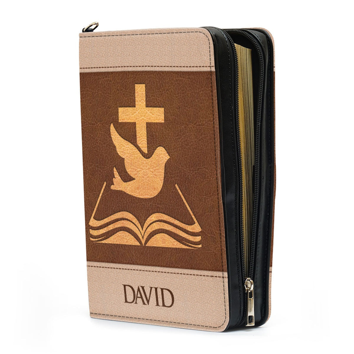 By Grace Through Faith Bible Carrying Case With Zipper, Personalized Cross Bible Cover, Christian Gift, Bible Covers Jesus Gifts